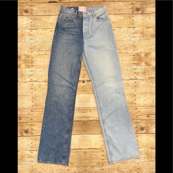 Revice Blue Weekend Sunday's Two Tone In Size 27 Straight Leg Jeans - Picture 2 of 5